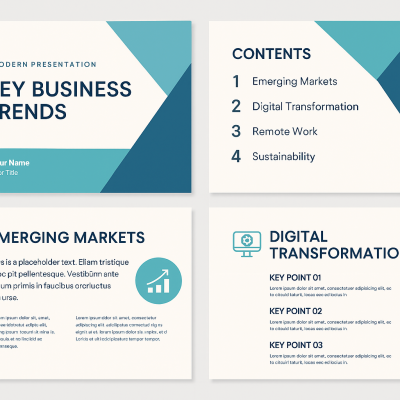 تصميم عرض تقديمي احترافي وجذاب بـ Canva أو PowerPoint (حتى 10 شرائح)